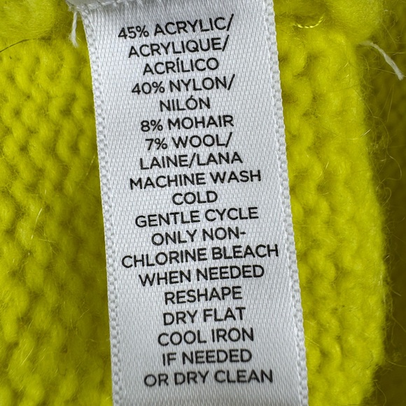 Loft Knit Yellow Pull On Ribbed Sweater - Picture 5 of 6